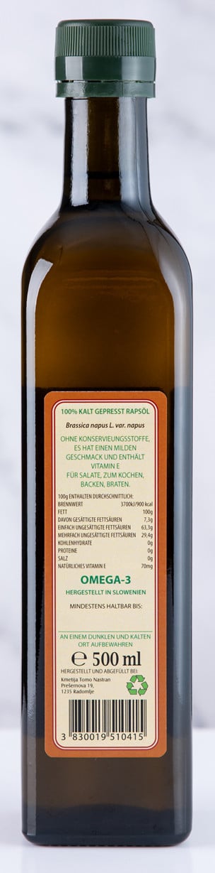 kaltgepresstes rapsöl